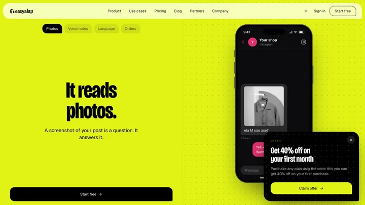 EasyAlap screen